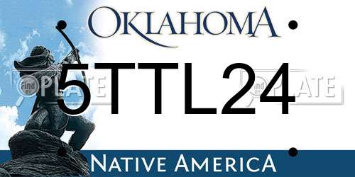 5TTL24 Oklahoma License Plate