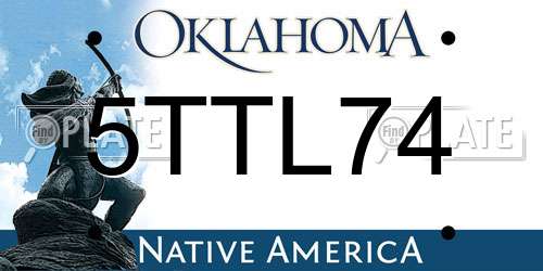 5TTL74 Oklahoma License Plate