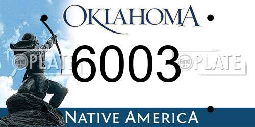 6003 Oklahoma License Plate