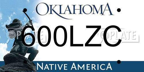 600LZC Oklahoma License Plate