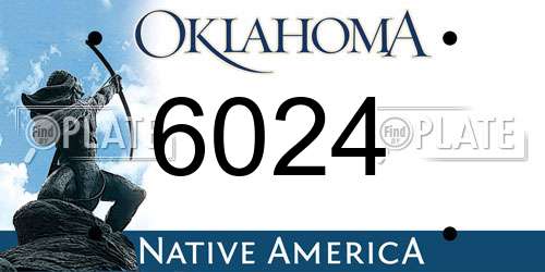 6024 Oklahoma License Plate