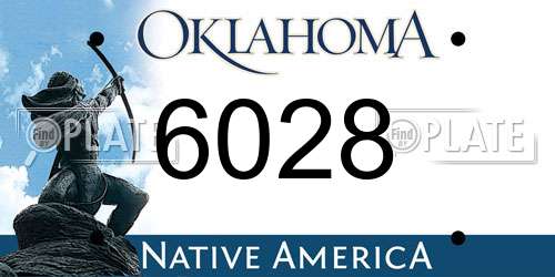 6028 Oklahoma License Plate