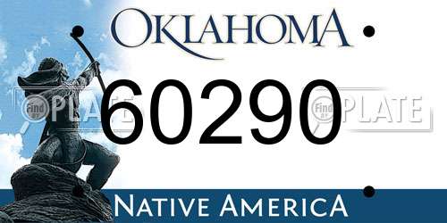60290 Oklahoma License Plate
