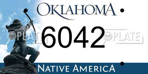 6042 Oklahoma License Plate