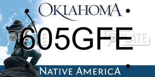 605GFE Oklahoma License Plate