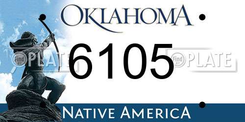6105 Oklahoma License Plate