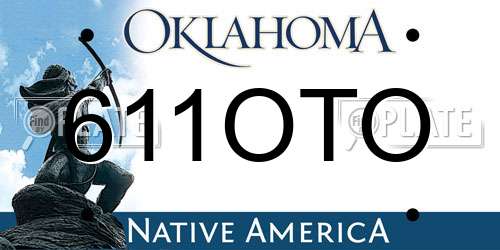 611OTO Oklahoma License Plate
