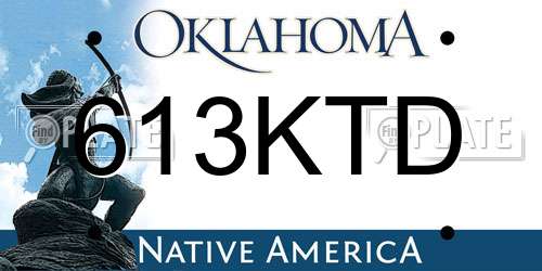 613KTD Oklahoma License Plate