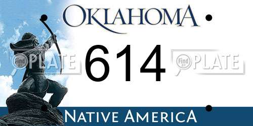 614 Oklahoma License Plate