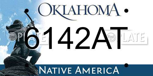 6142AT Oklahoma License Plate