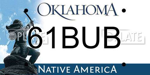 61BUB Oklahoma License Plate