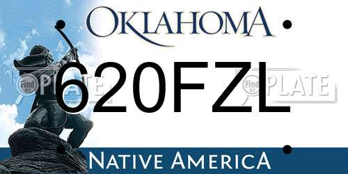 620FZL Oklahoma License Plate