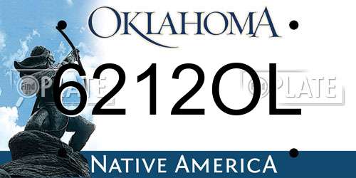 6212OL Oklahoma License Plate