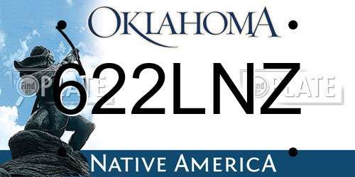 622LNZ Oklahoma License Plate