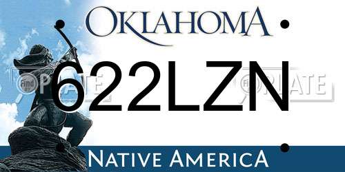 622LZN Oklahoma License Plate
