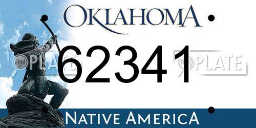 62341 Oklahoma License Plate