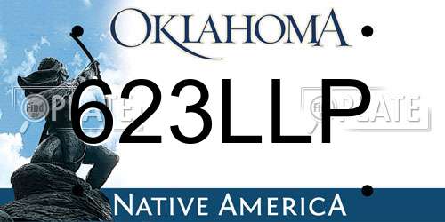623LLP Oklahoma License Plate