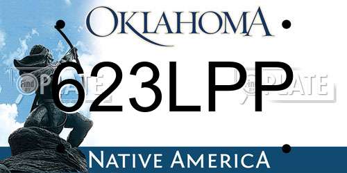 623LPP Oklahoma License Plate