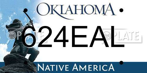 624EAL Oklahoma License Plate