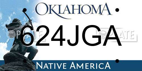 624JGA Oklahoma License Plate