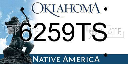 6259TS Oklahoma License Plate