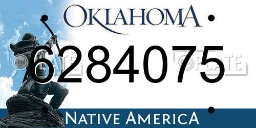 6284075 Oklahoma License Plate