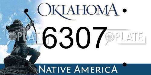6307 Oklahoma License Plate