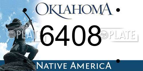 6408 Oklahoma License Plate