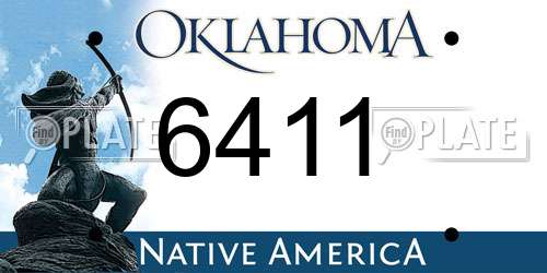 6411 Oklahoma License Plate