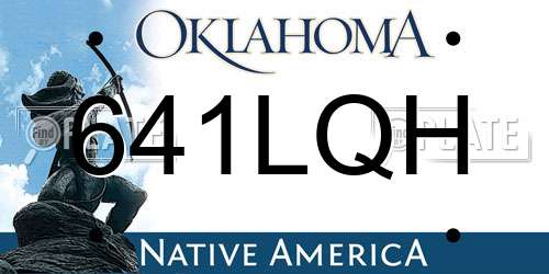 641LQH Oklahoma License Plate