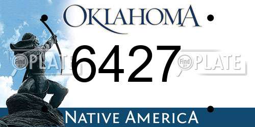 6427 Oklahoma License Plate