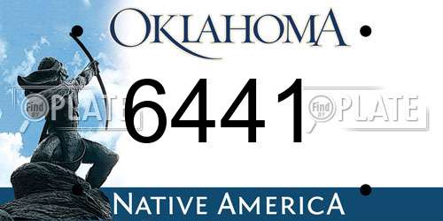 6441 Oklahoma License Plate