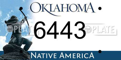 6443 Oklahoma License Plate