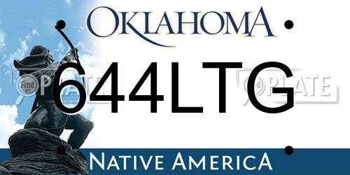 644LTG Oklahoma License Plate