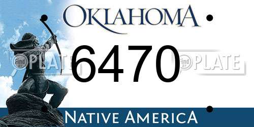 6470 Oklahoma License Plate