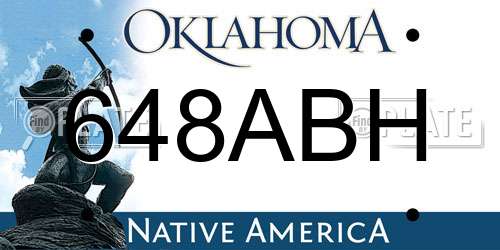 648ABH Oklahoma License Plate