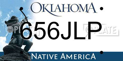 656JLP Oklahoma License Plate