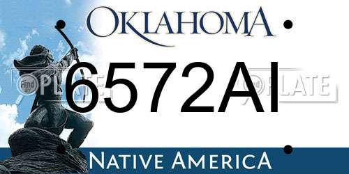 6572AI Oklahoma License Plate