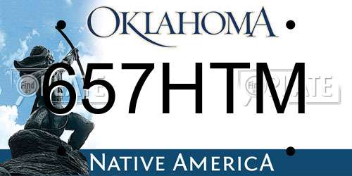 657HTM Oklahoma License Plate