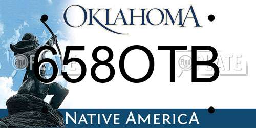 658OTB Oklahoma License Plate