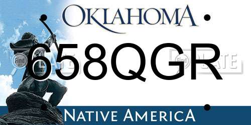 658QGR Oklahoma License Plate