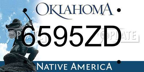 6595ZD Oklahoma License Plate