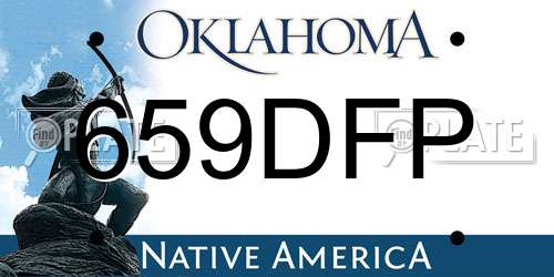 659DFP Oklahoma License Plate
