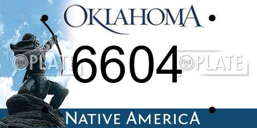 6604 Oklahoma License Plate