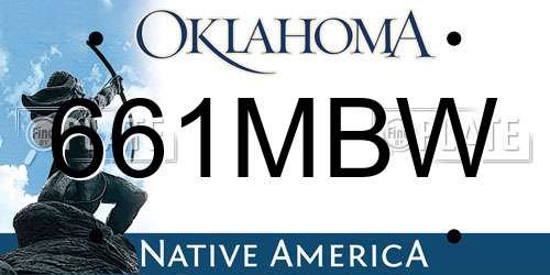 661MBW Oklahoma License Plate