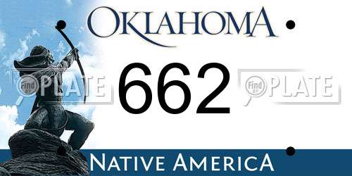 662 Oklahoma License Plate