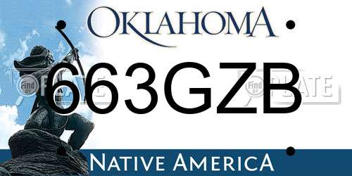 663GZB Oklahoma License Plate