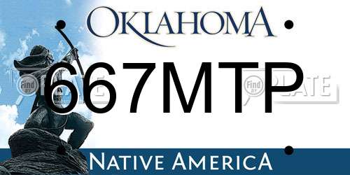 667MTP Oklahoma License Plate
