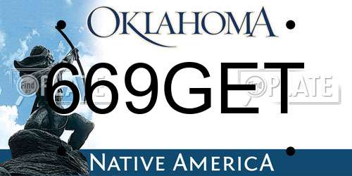 669GET Oklahoma License Plate