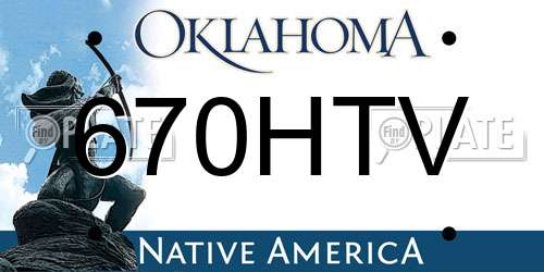670HTV Oklahoma License Plate